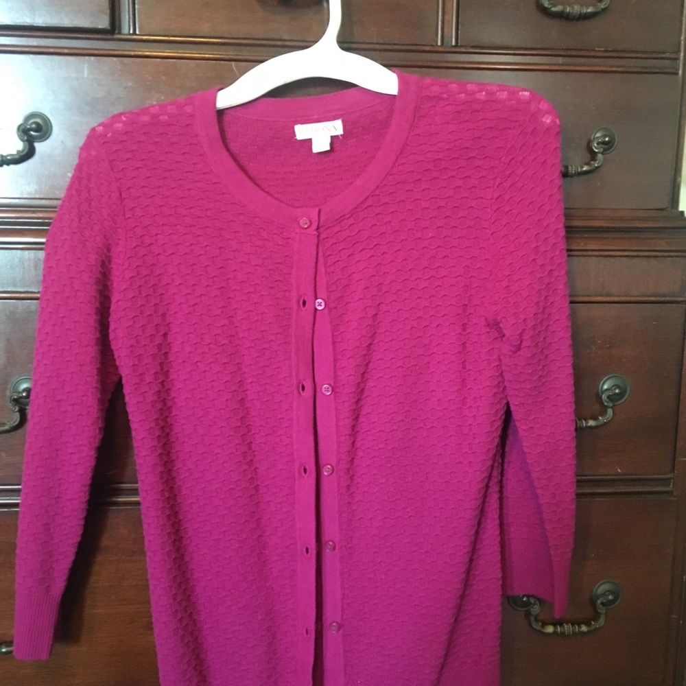 Hot pink cardigan from Target